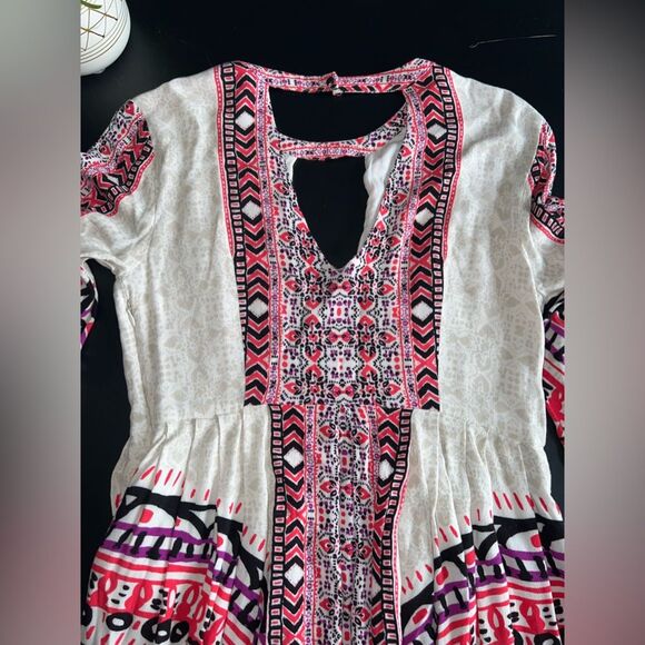 Free People Tegan Tunic Cutout Mini Dress Size 8 GUC - Picture 7 of 10